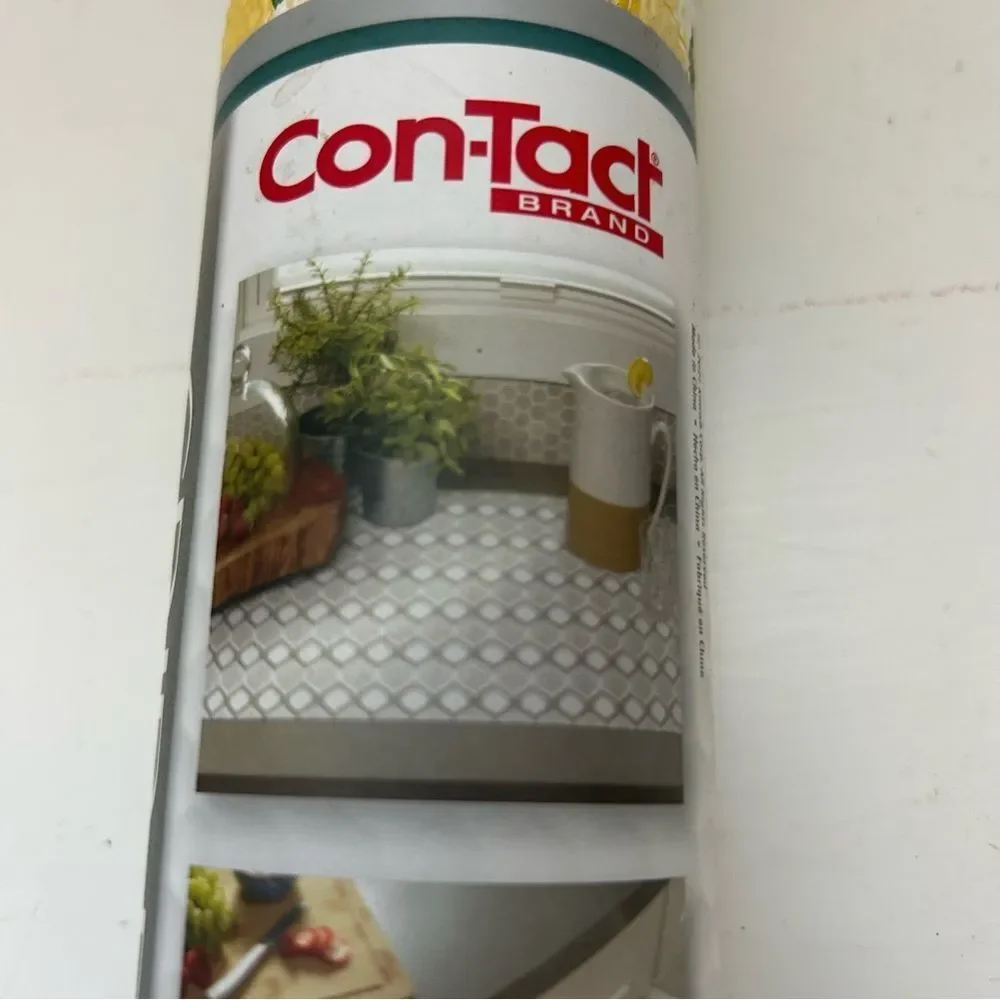 Con-Tact Brand Grip Prints Lemon Non-Adhesive Shelf & Drawer Liner New Vintage